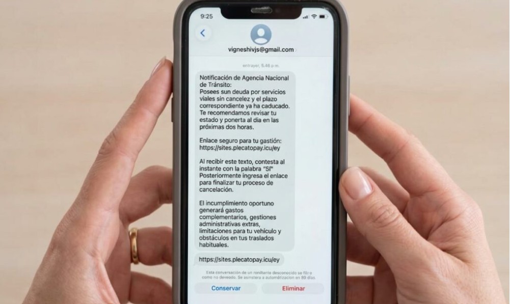 ANT alerta sobre estafas con falsas multas de tránsito